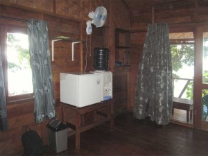 Hot water dispenser and fridge · accommodation Pulau Weh